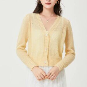 Pearl Design Button Sweater Cardigan Size S